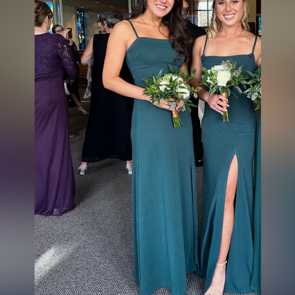 Birdy Grey Green Strapless Teal Dress